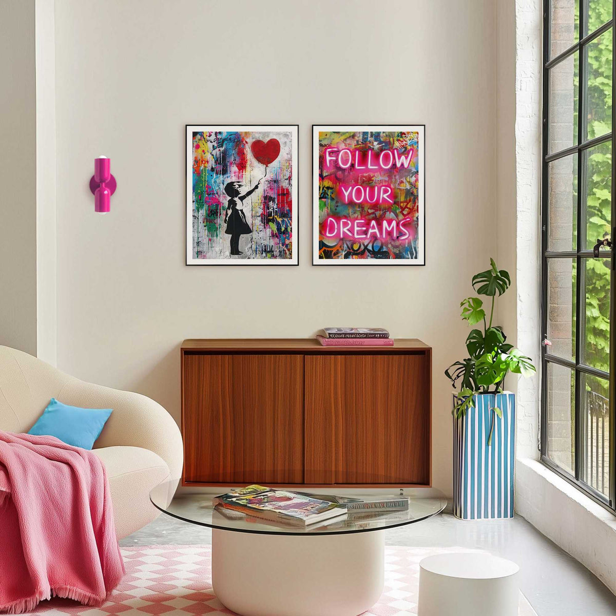 Framed Poster Balloon Dreams Set 50x40