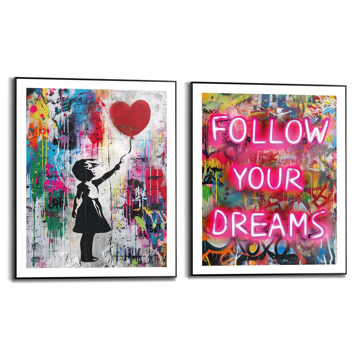 Framed Poster Balloon Dreams Set 50x40