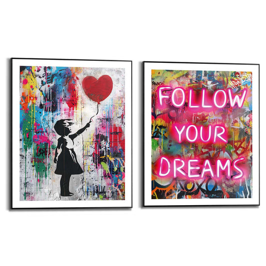 Framed Poster Balloon Dreams Set 50x40