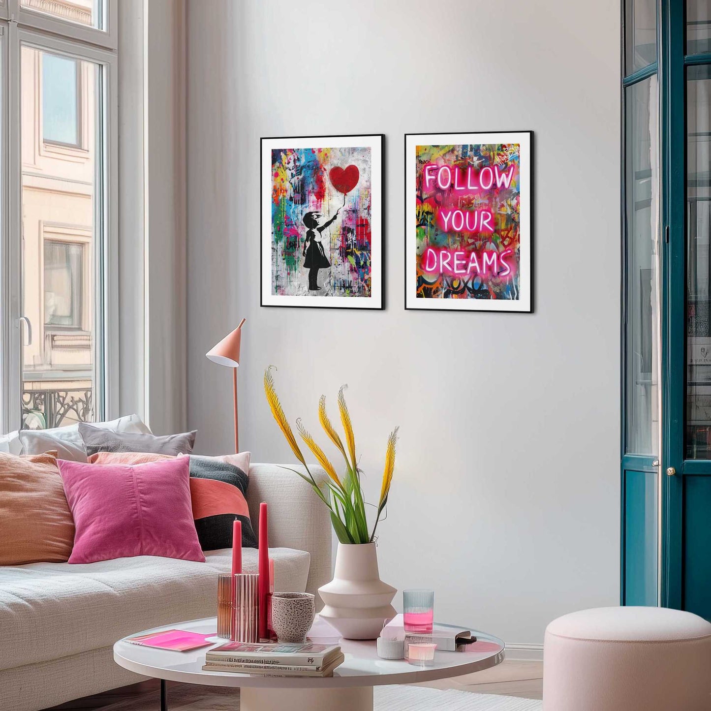 Framed Poster Balloon Dreams Set 40x30