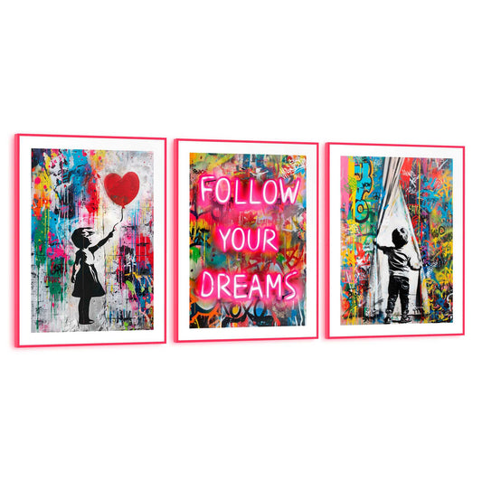 Framed Poster Streetart Compilation 40x30