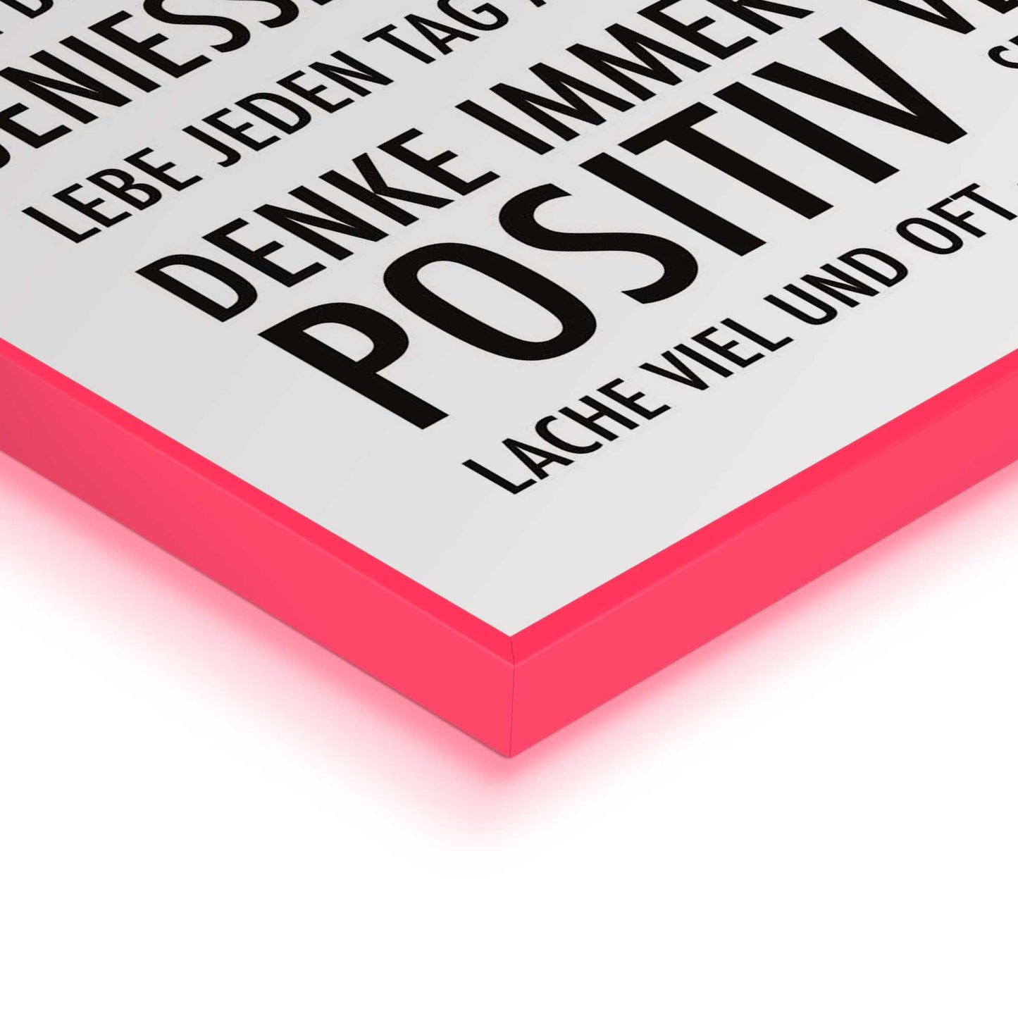 Framed Poster Positiv Leben in Neon 50x40