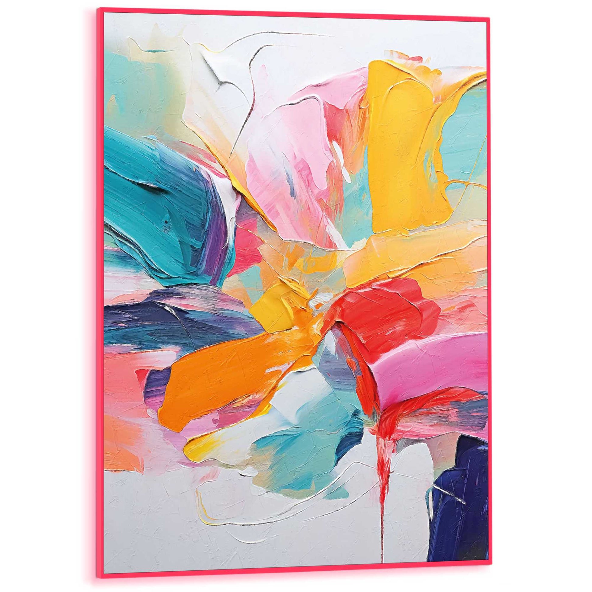 Framed Poster Full Colour Painted in Neon 70x50