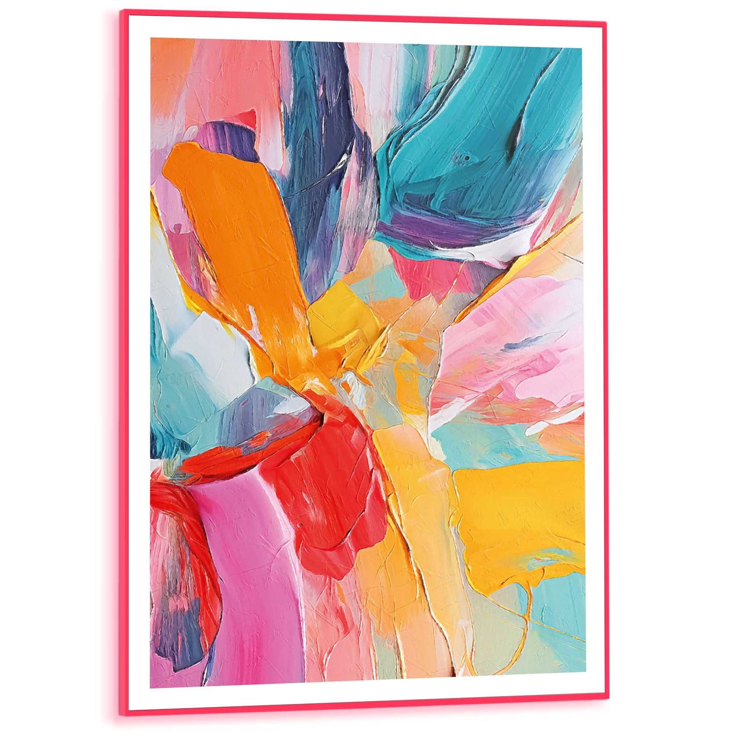 Framed Poster Painted Colours in Neon 70x50
