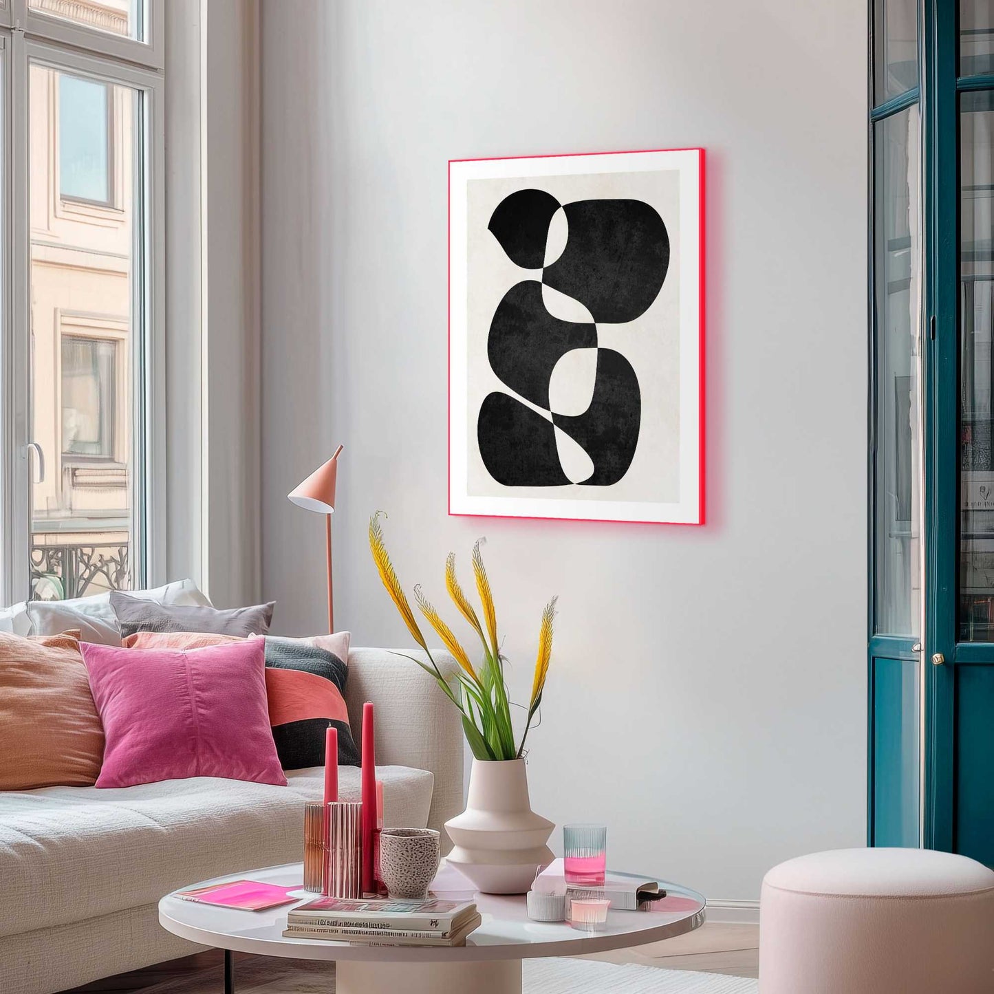 Framed Poster Imagination in Neon 70x50