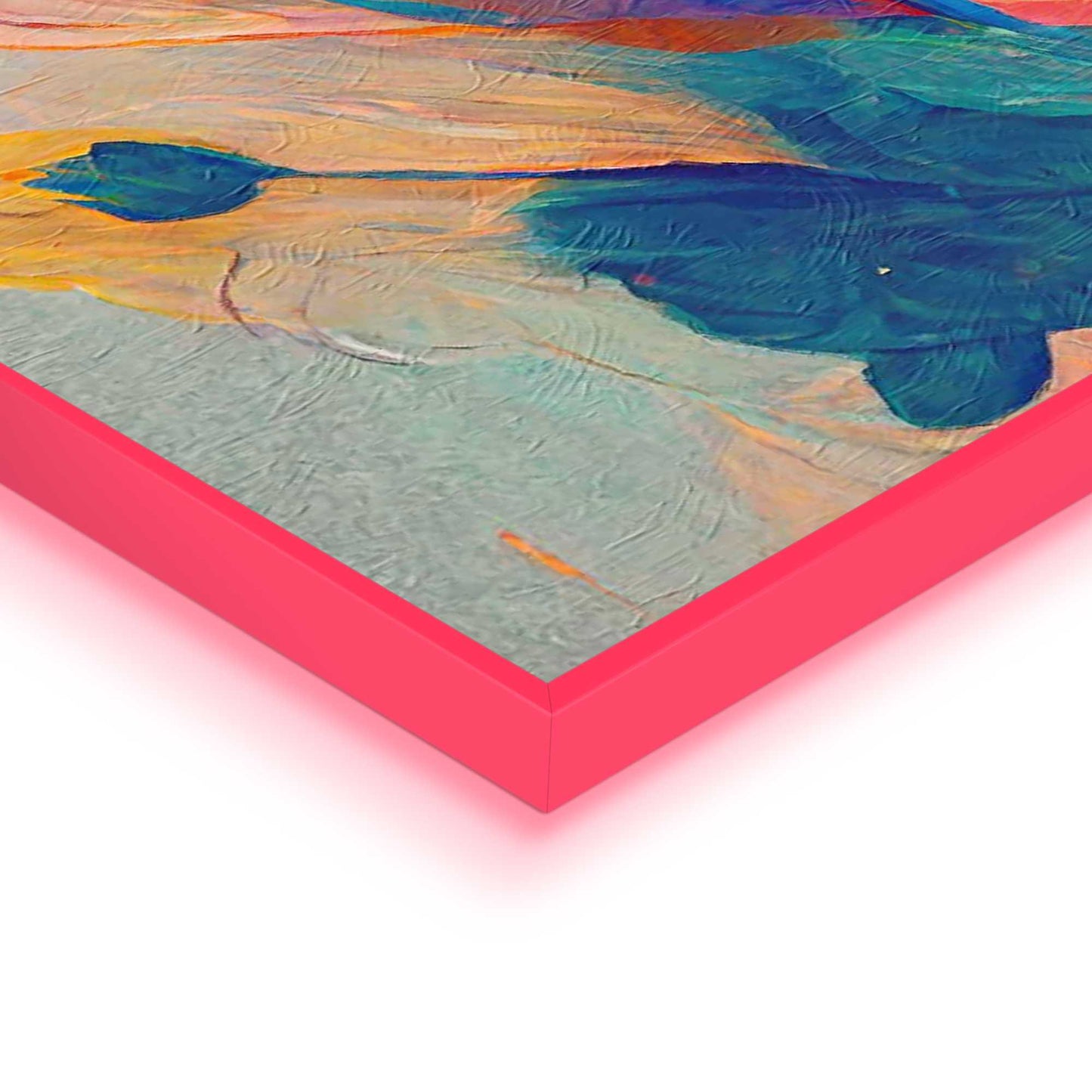 Framed Poster Colourful Painted Flowers II in Neon 70x50