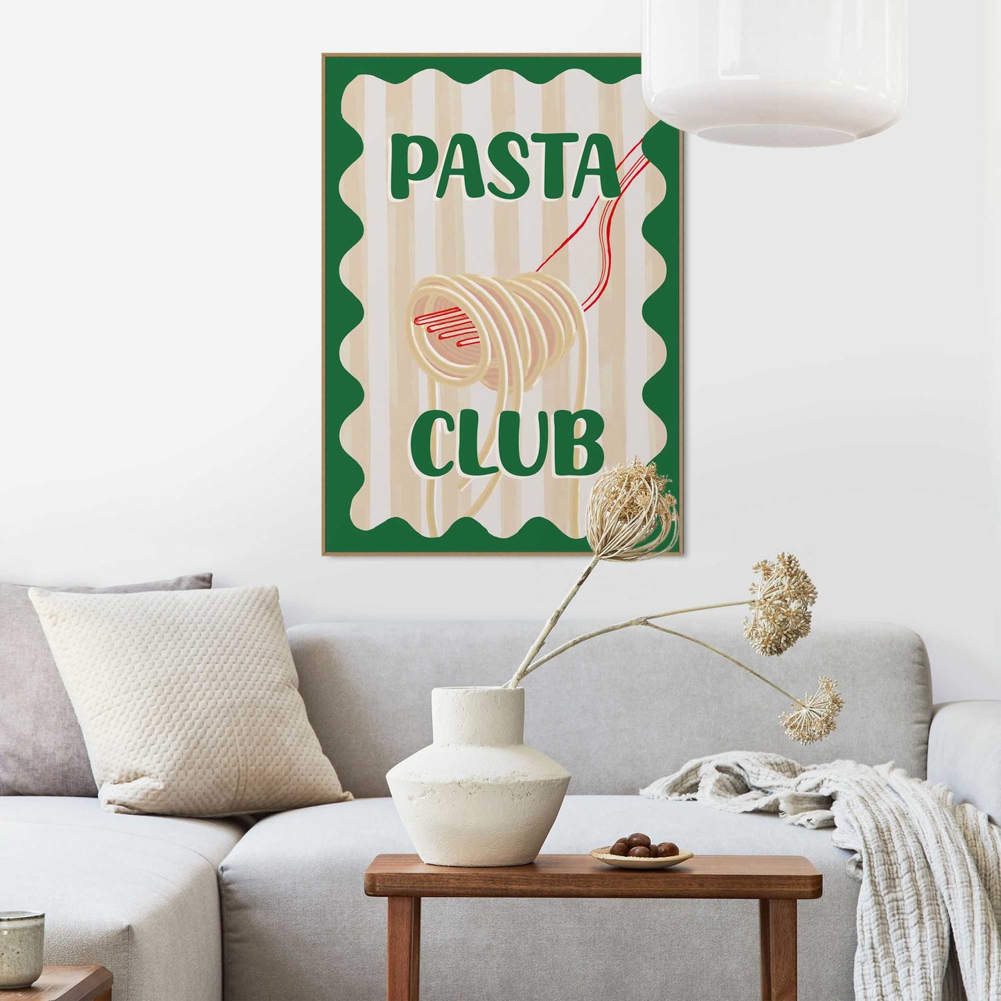 Framed Poster Pasta Club 70x50