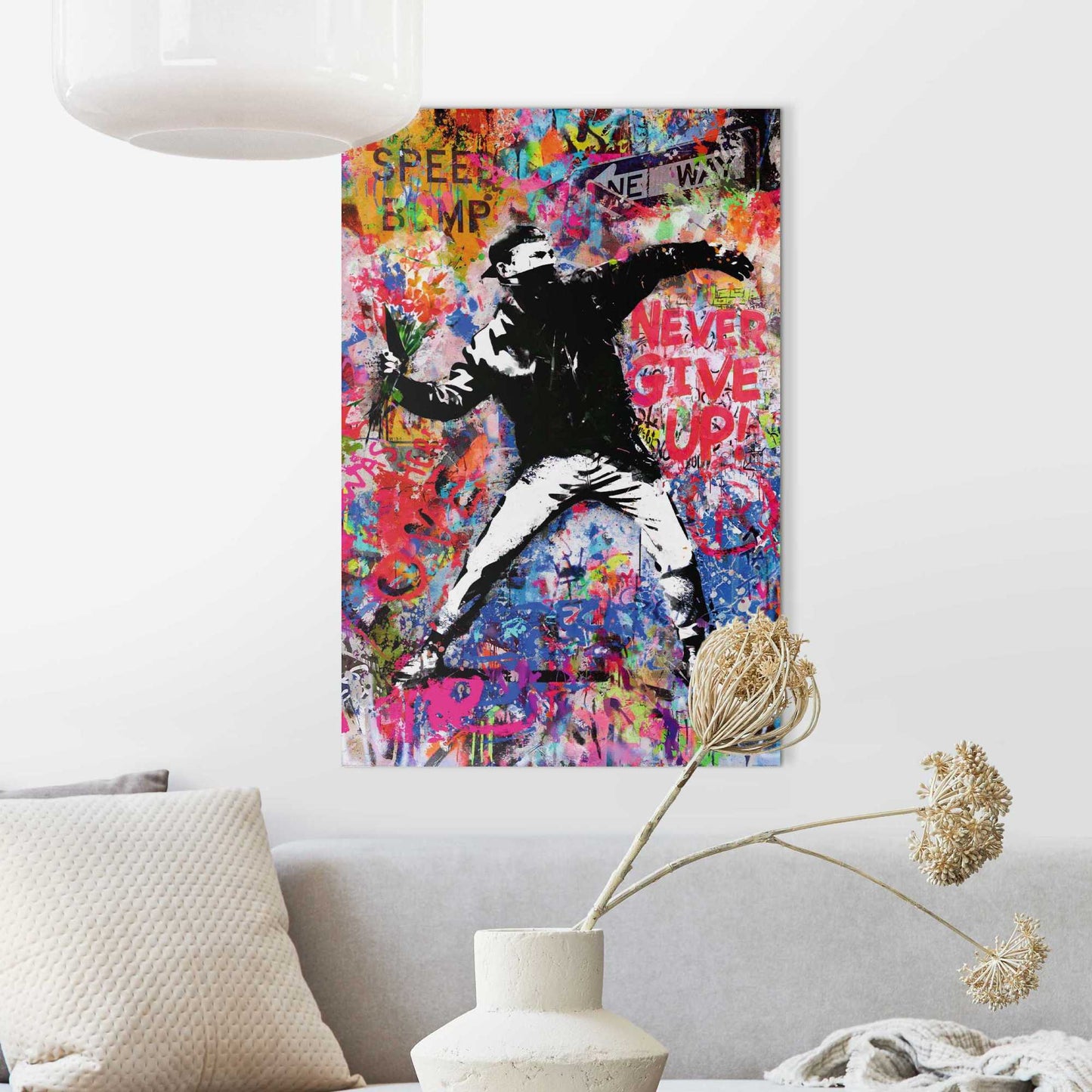 Wall Art Panel Graffiti Thrower 90x60
