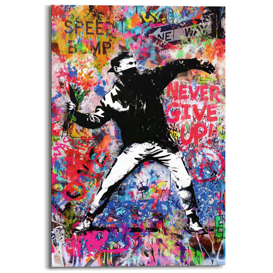 Wall Art Panel Graffiti Thrower 90x60