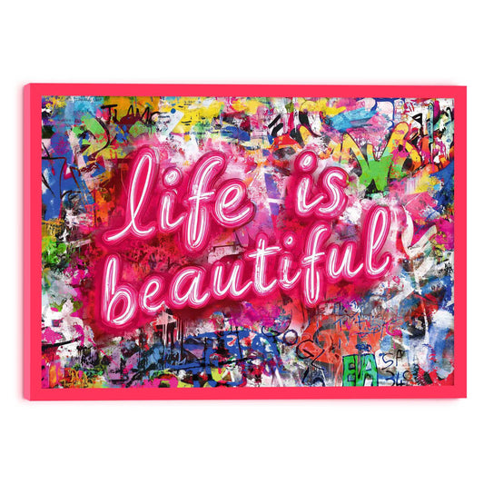 Framed Art Box Beautiful Life 50x70