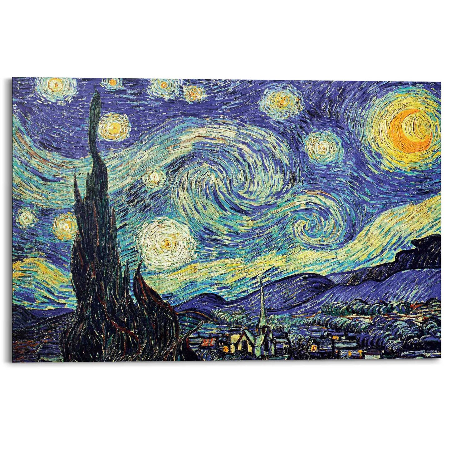 Wall Art Panel Vincent van Gogh - starry night 60x90
