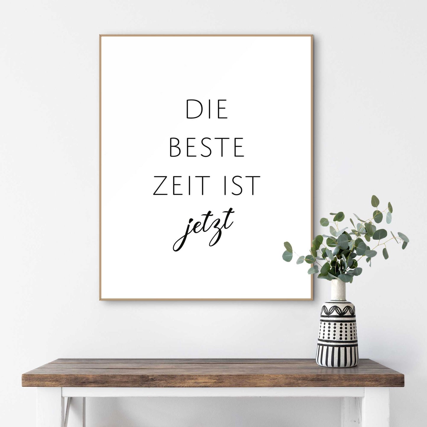 Framed Poster Beste Zeit 50x40