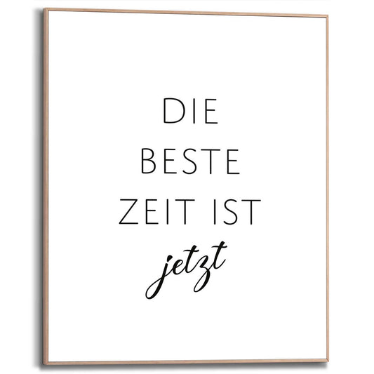 Framed Poster Beste Zeit 50x40