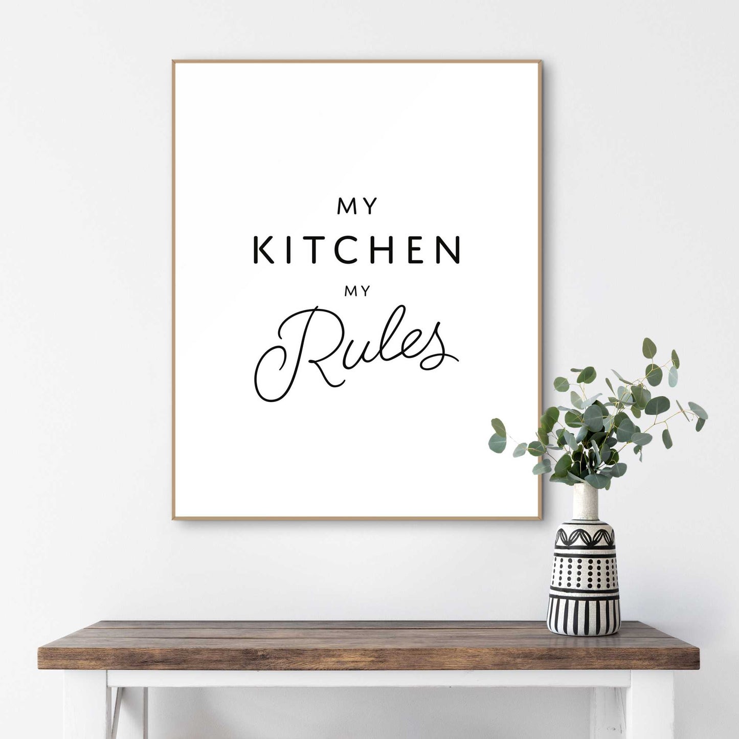 Framed Poster Kitchen Rules 50x40