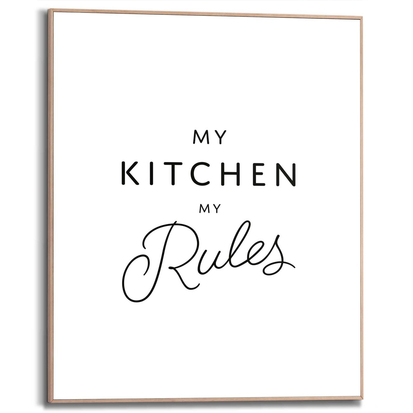 Framed Poster Kitchen Rules 50x40