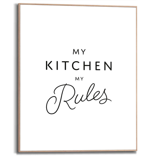 Framed Poster Kitchen Rules 50x40