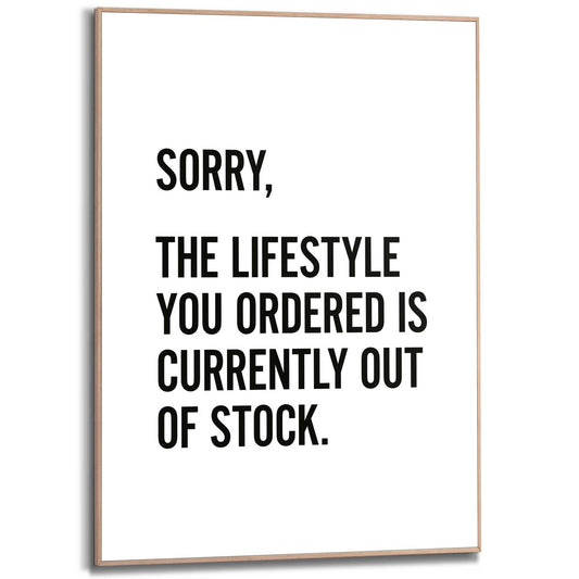 Framed Poster Out of Stock 70x50