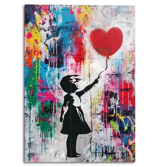 Plexiglass Concrete Balloon Girl 100x70