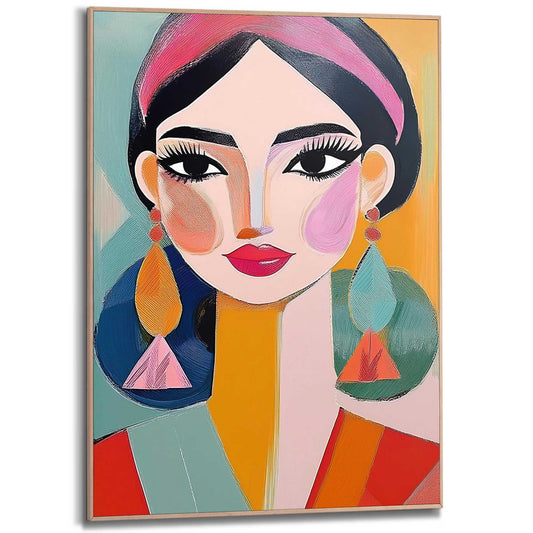 Framed Poster Vibrant Woman I 70x50