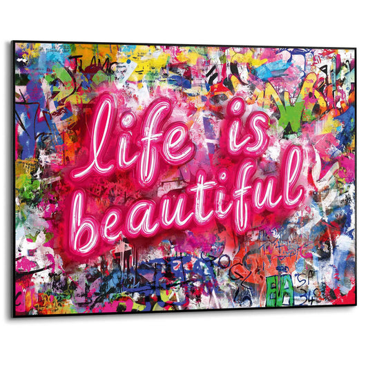 Framed Poster Beautiful Life 50x70
