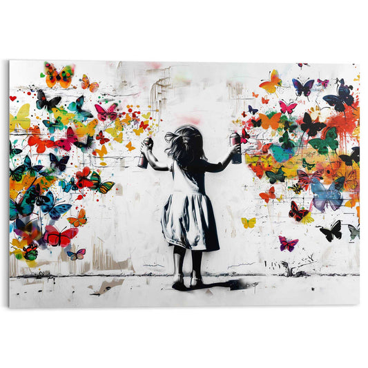 Plexiglass Spray of Butterflies 70x100