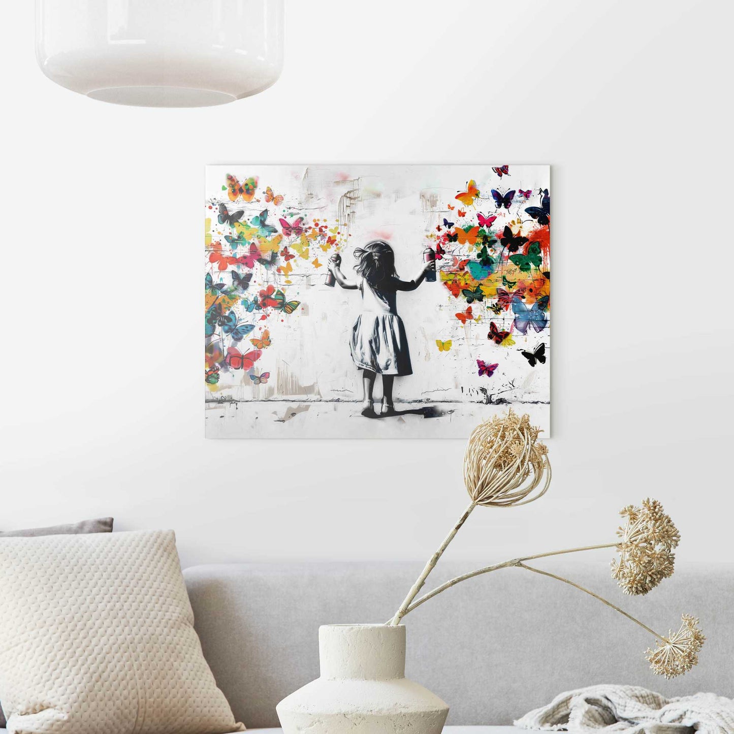 Glass Spray of Butterflies 40x49