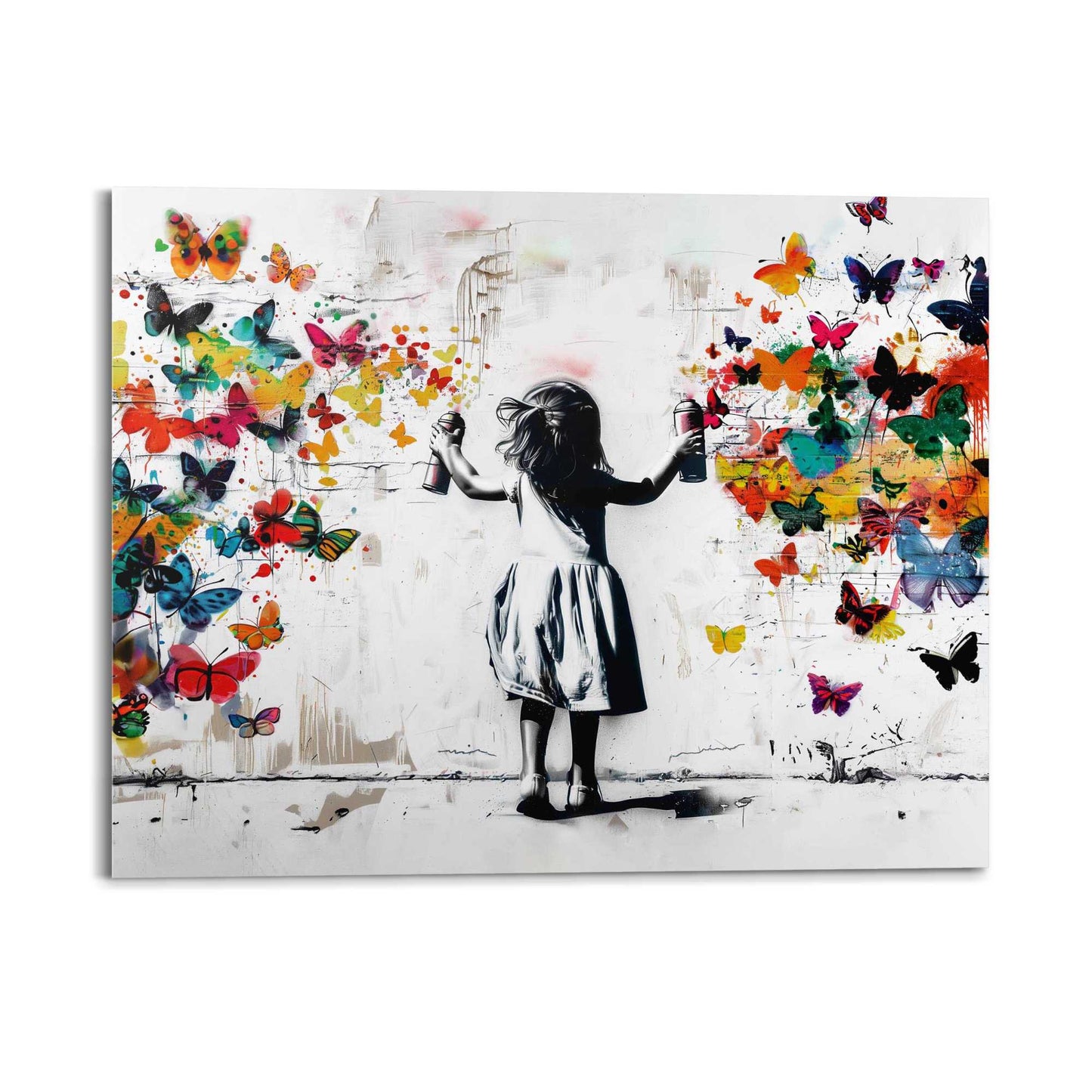 Glass Spray of Butterflies 40x49