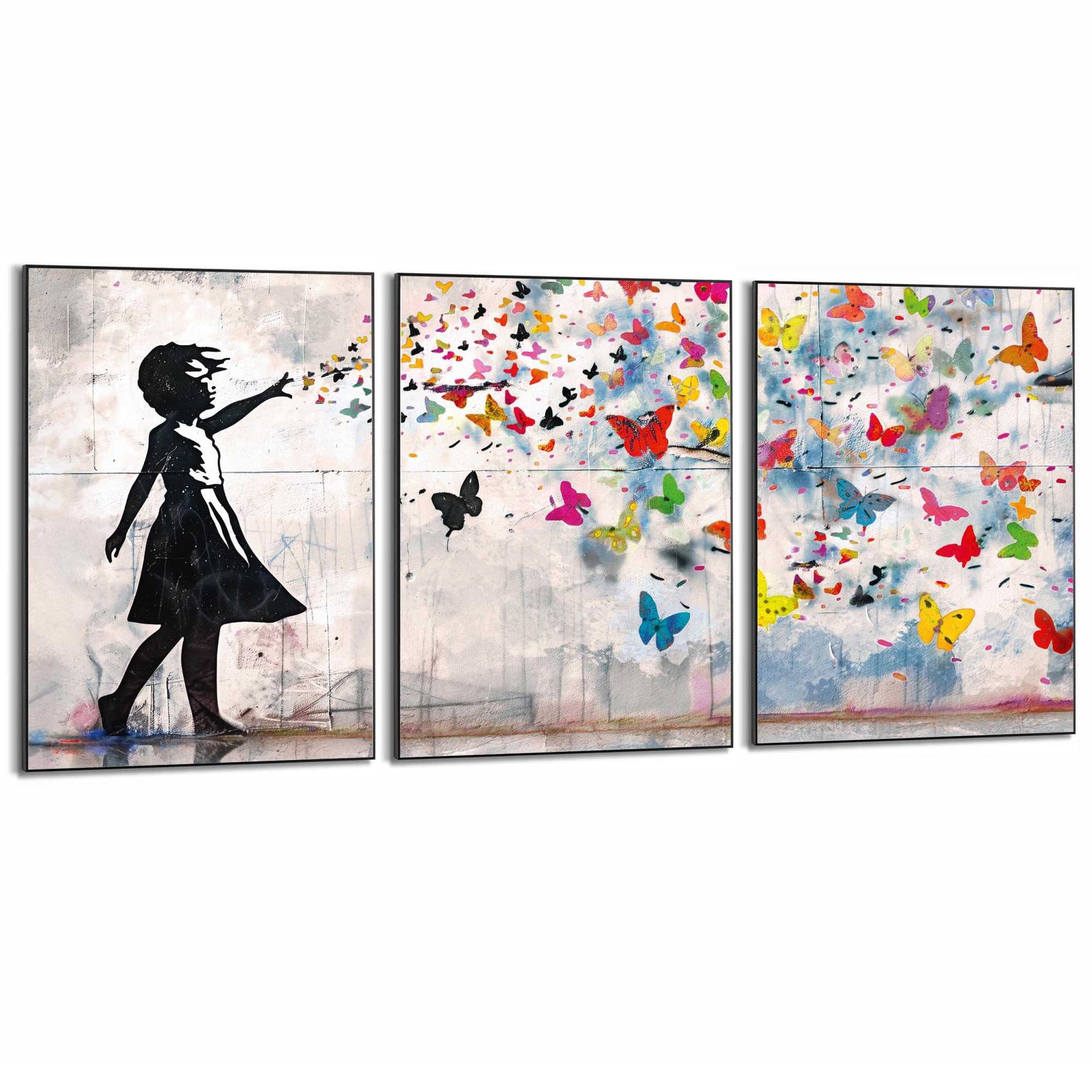 Framed Poster Balloon Girl Bright 70x50
