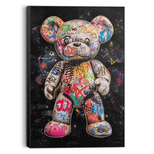 Wall Art Panel Bear - colourful 90x60