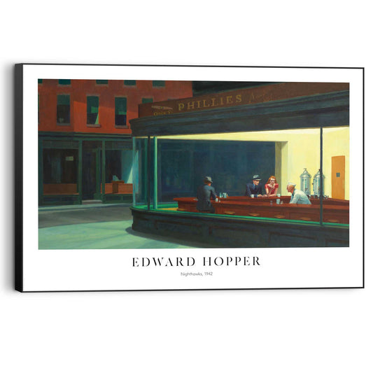 Wall Art Panel Edward Hopper - nighthawks 60x90