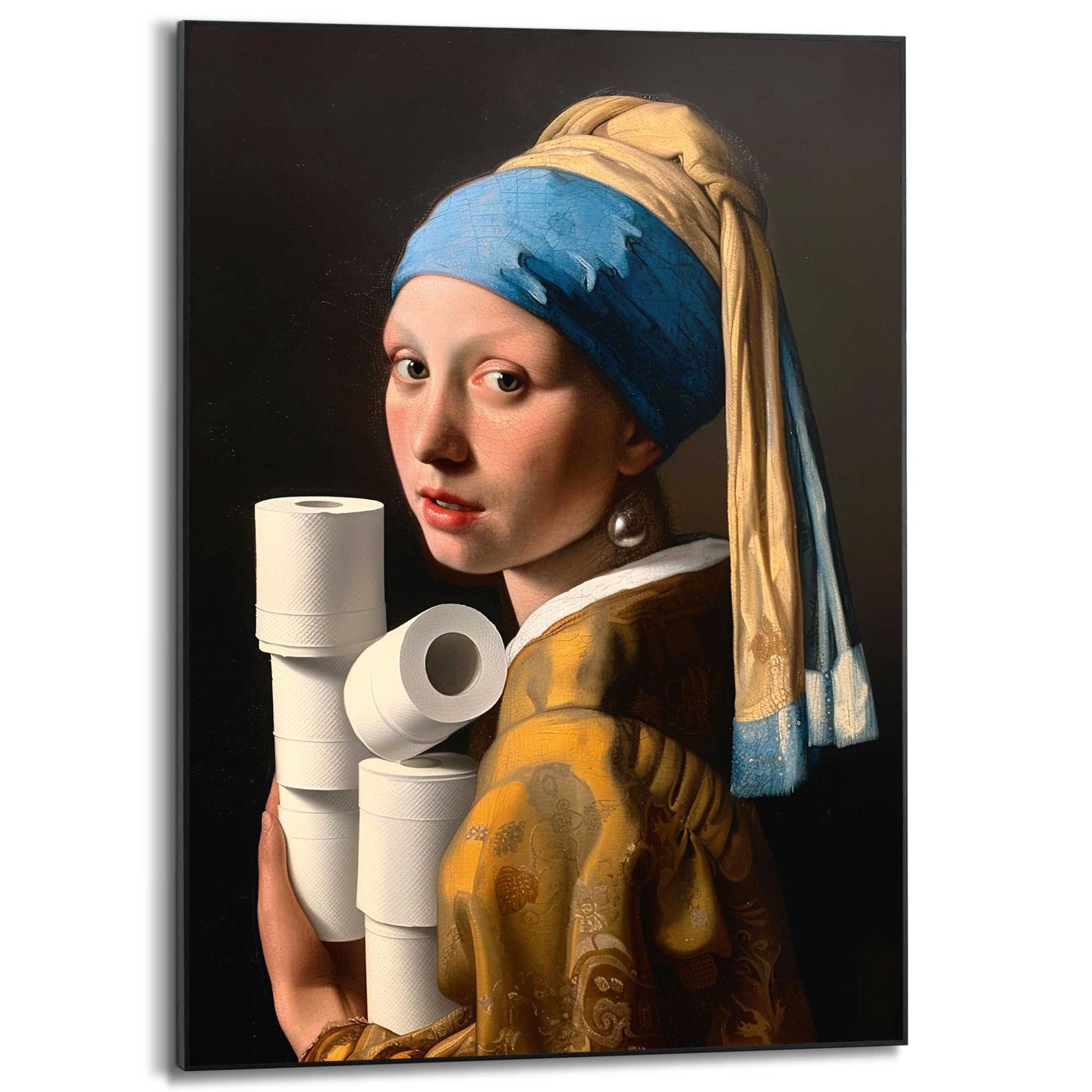Framed Poster Toilet Pearl Girl 70x50