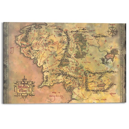 Wall Art Panel Lord of the Rings - middle earth 60x90