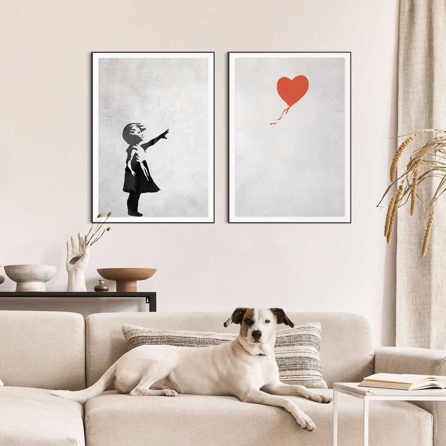 Framed Poster Balloon Girl 70x50