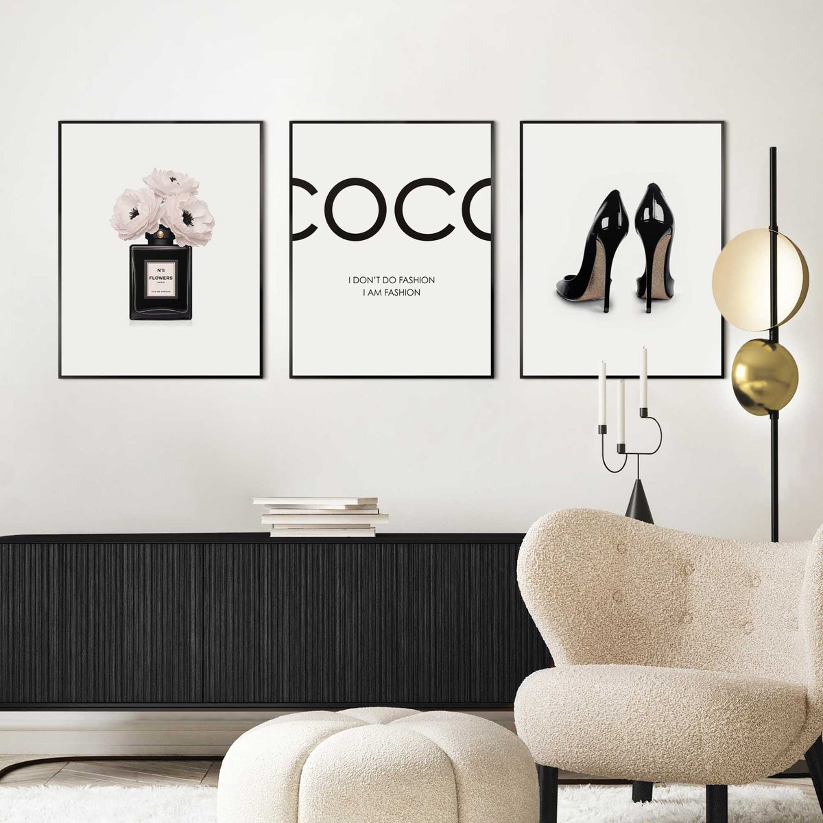 Framed Poster Fashion Items 50x40