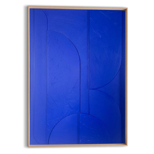 Handmade Art Round Shapes - cobalt 70x50
