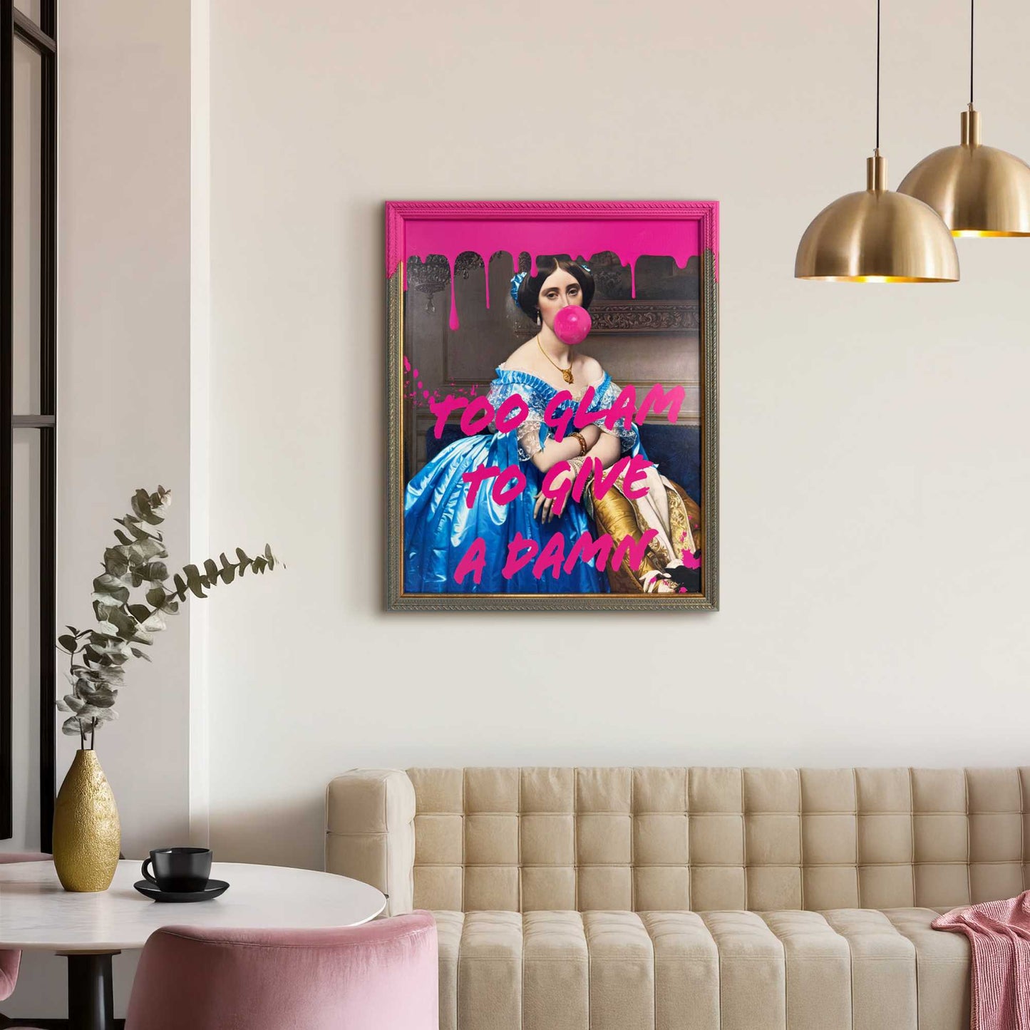 Framed Art Box Pop the Rules 50x40