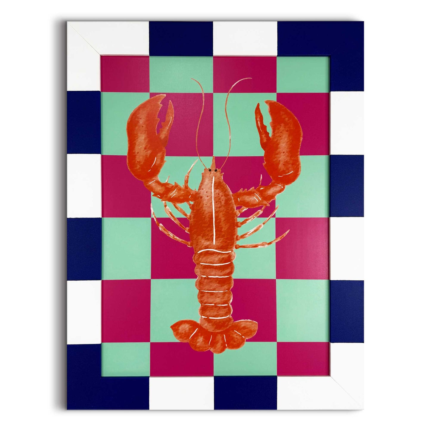 Framed Art Box Color Clash Lobster 70x50