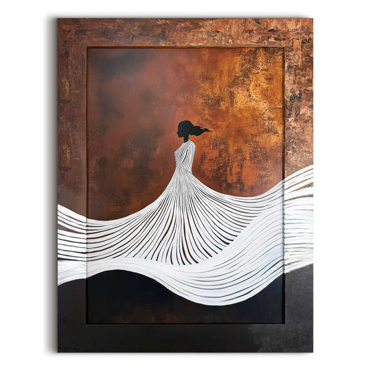Framed Art Box Flowing Silhouette 70x50