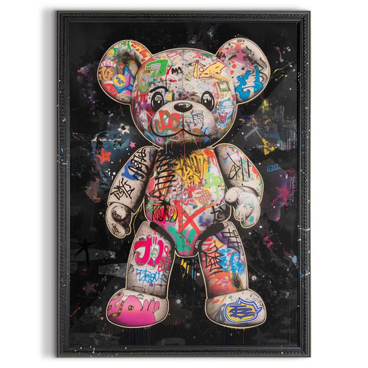 Framed Art Box Urban Teddy 70x50