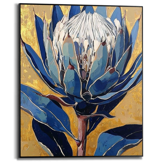 Framed Poster Protea Close Up 50x40