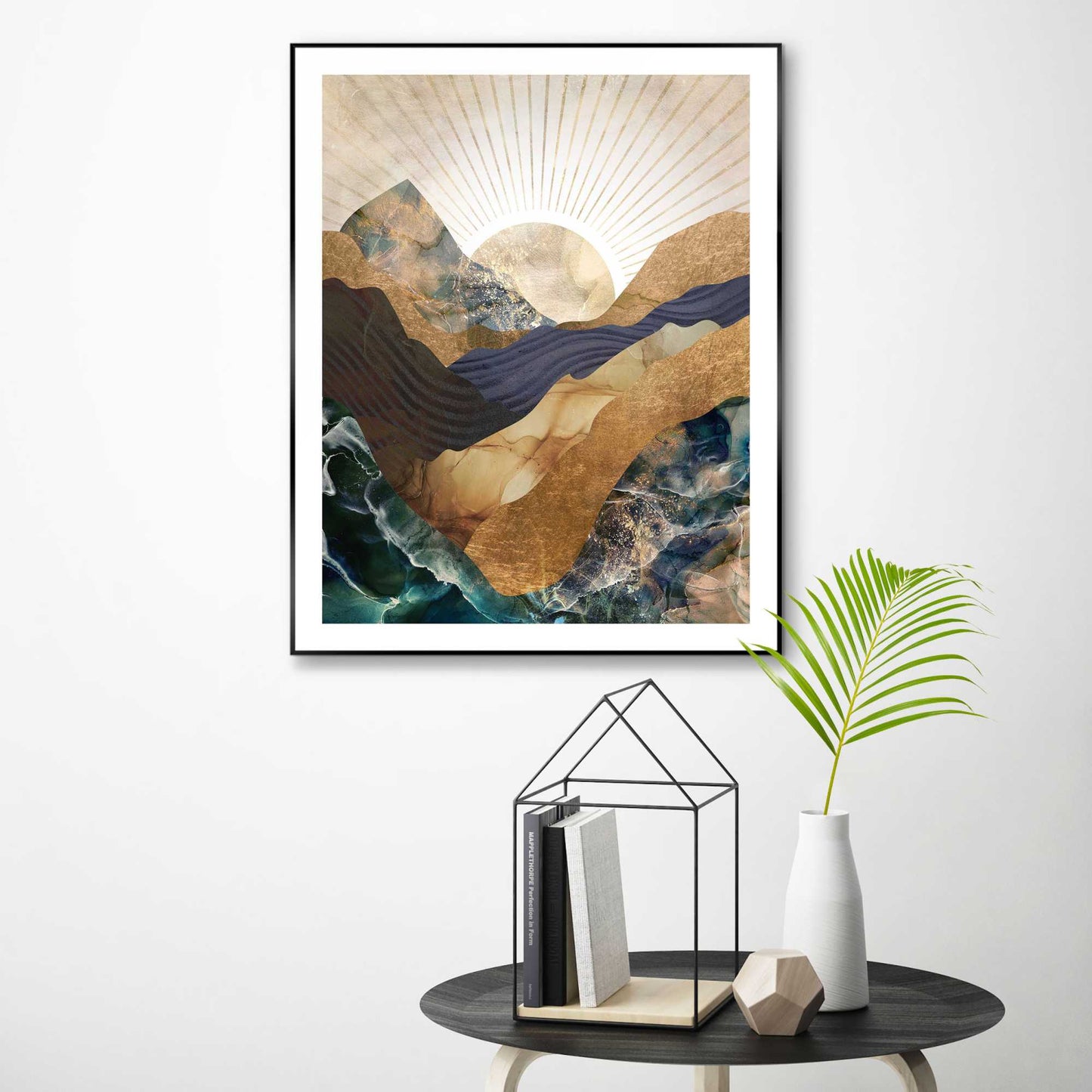 Framed Poster Mountains 50x40