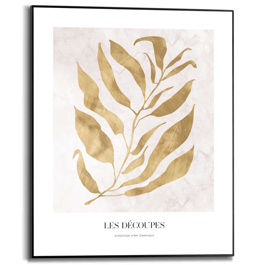 Framed Poster Stylish Leaf 50x40