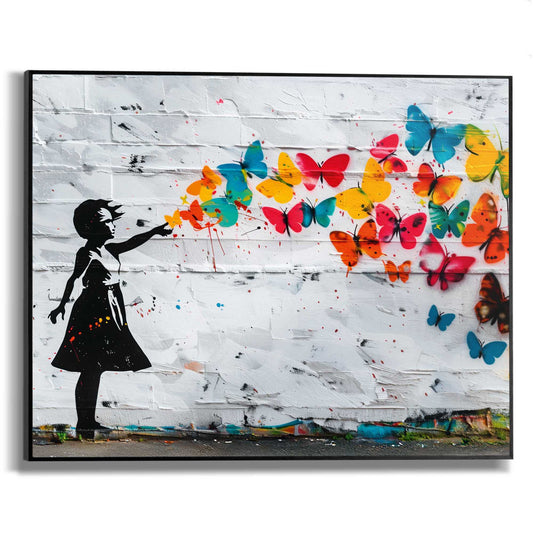 Framed Poster Butterfly Girl 40x50