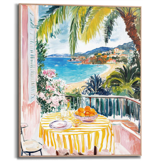 Framed Poster Vacation Bay 50x40