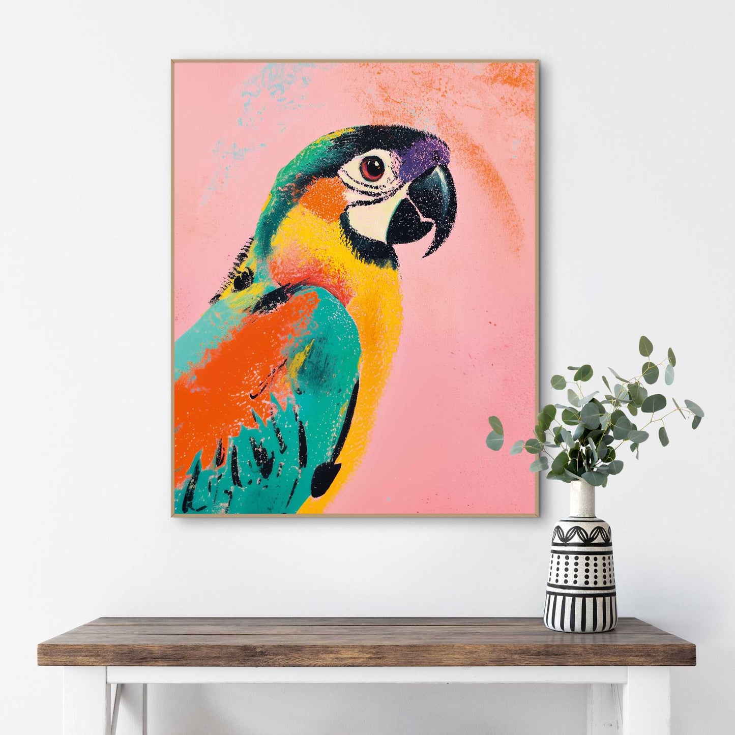 Framed Poster Tropical Bird 50x40
