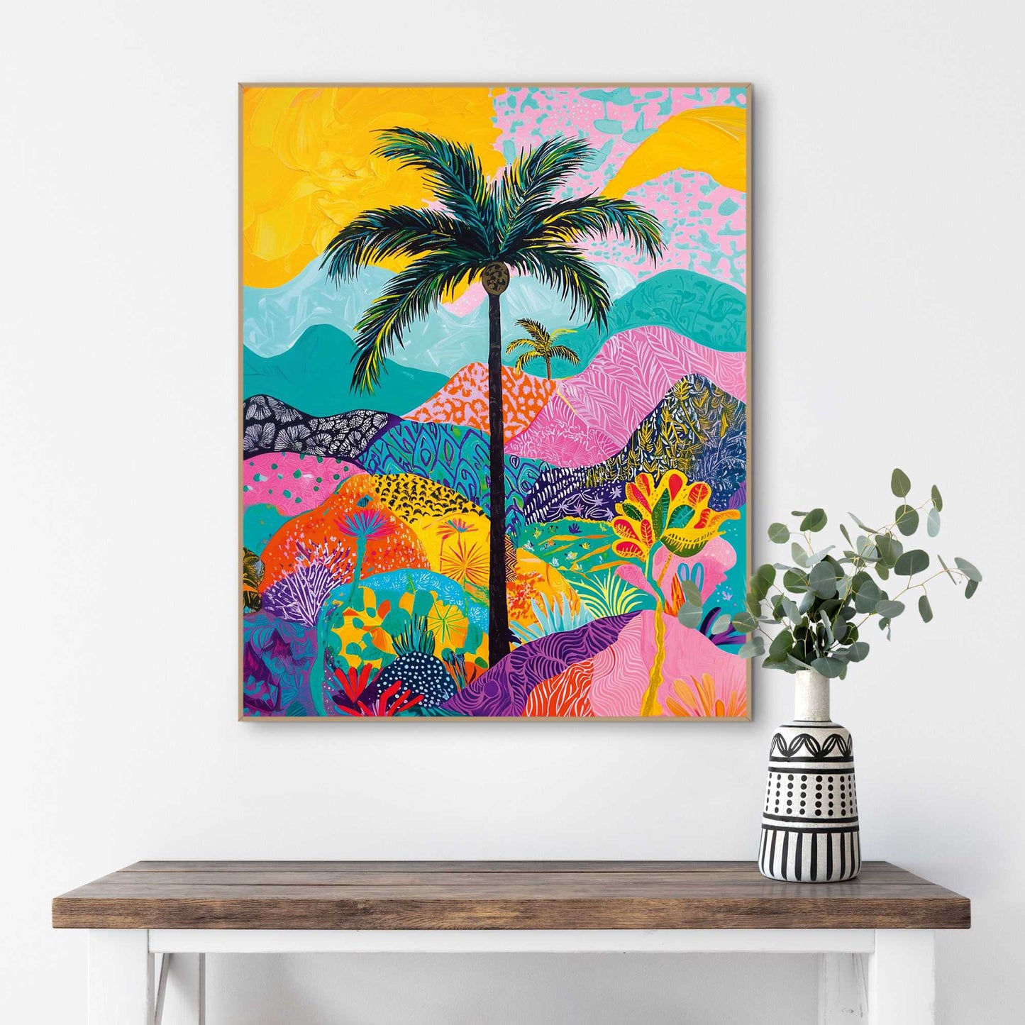 Framed Poster Palm Tree 50x40