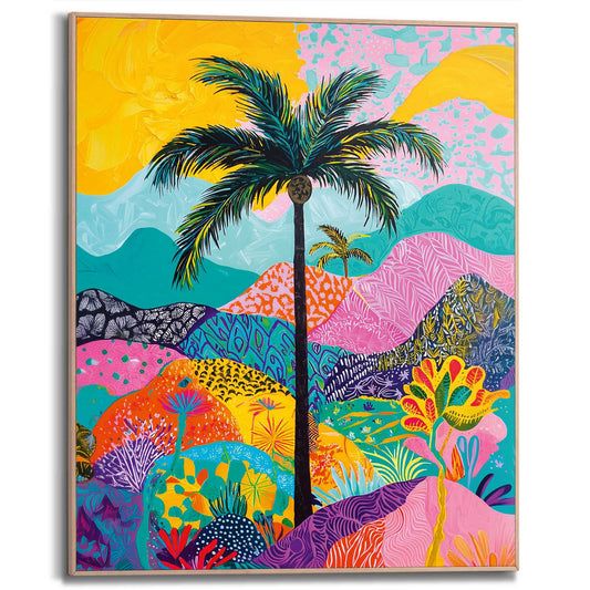 Framed Poster Palm Tree 50x40