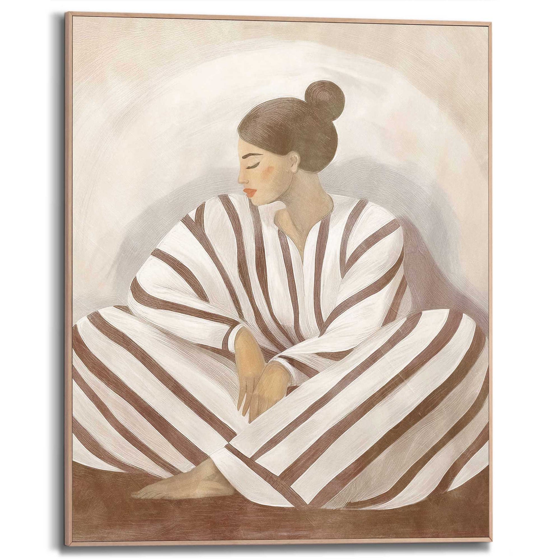 Framed Poster Striped Lady 50x40