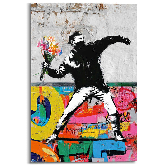 Wall Art Panel Flower bomber 90x60
