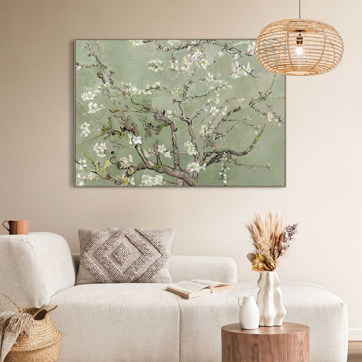 Canvas Van Gogh - almondblossom green 70x100